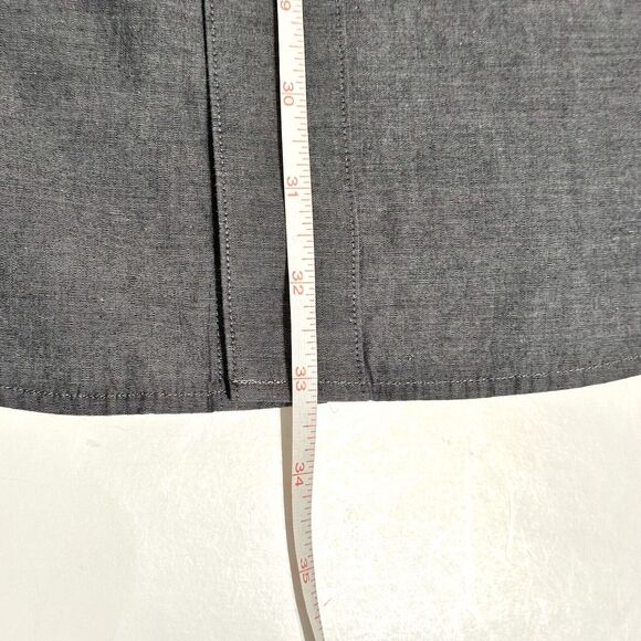 Donna Karan Signature Dress Shirt Mens Size 16 34-35 Grey Cotton Long Sleeve - Picture 4 of 10